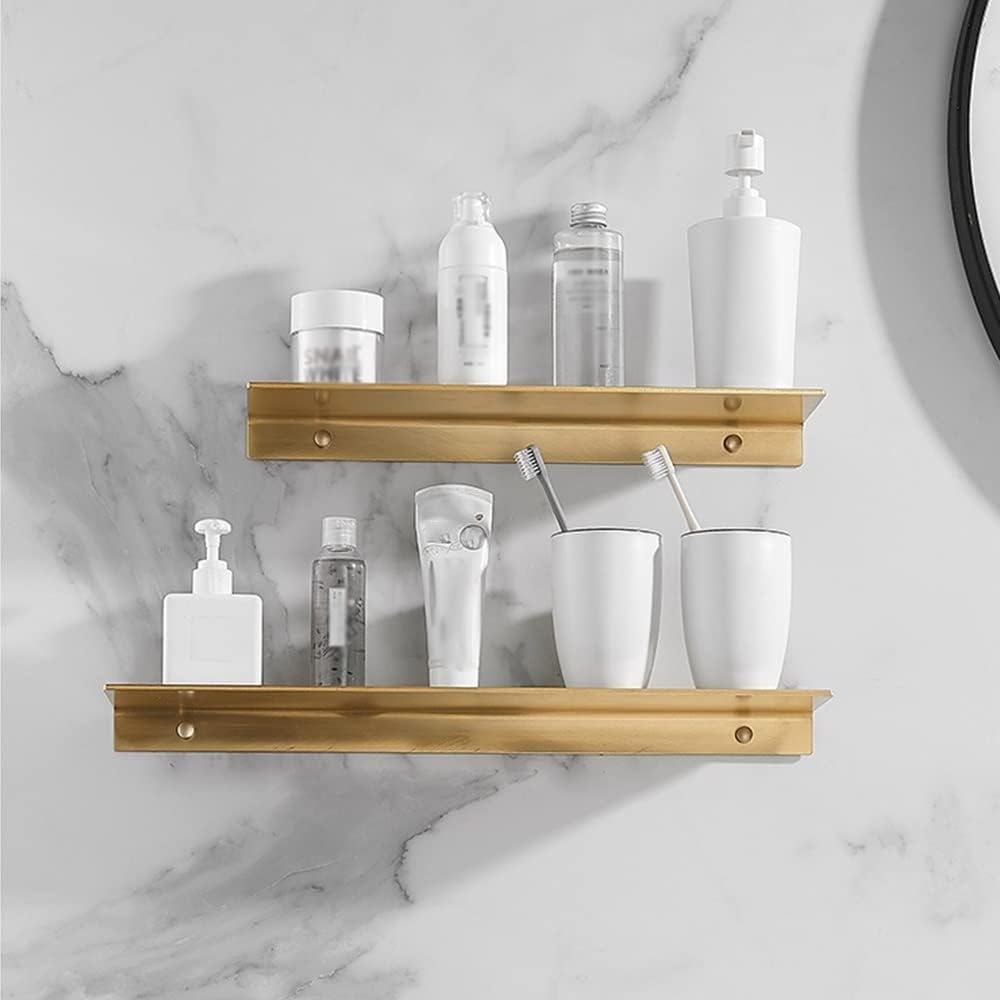 Shower Caddy Organizer Wall Mounted Brushed Gold