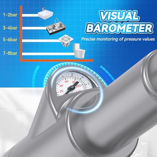 EXPBSYOU High Pressure Toilet Plunger with Visual Barometer