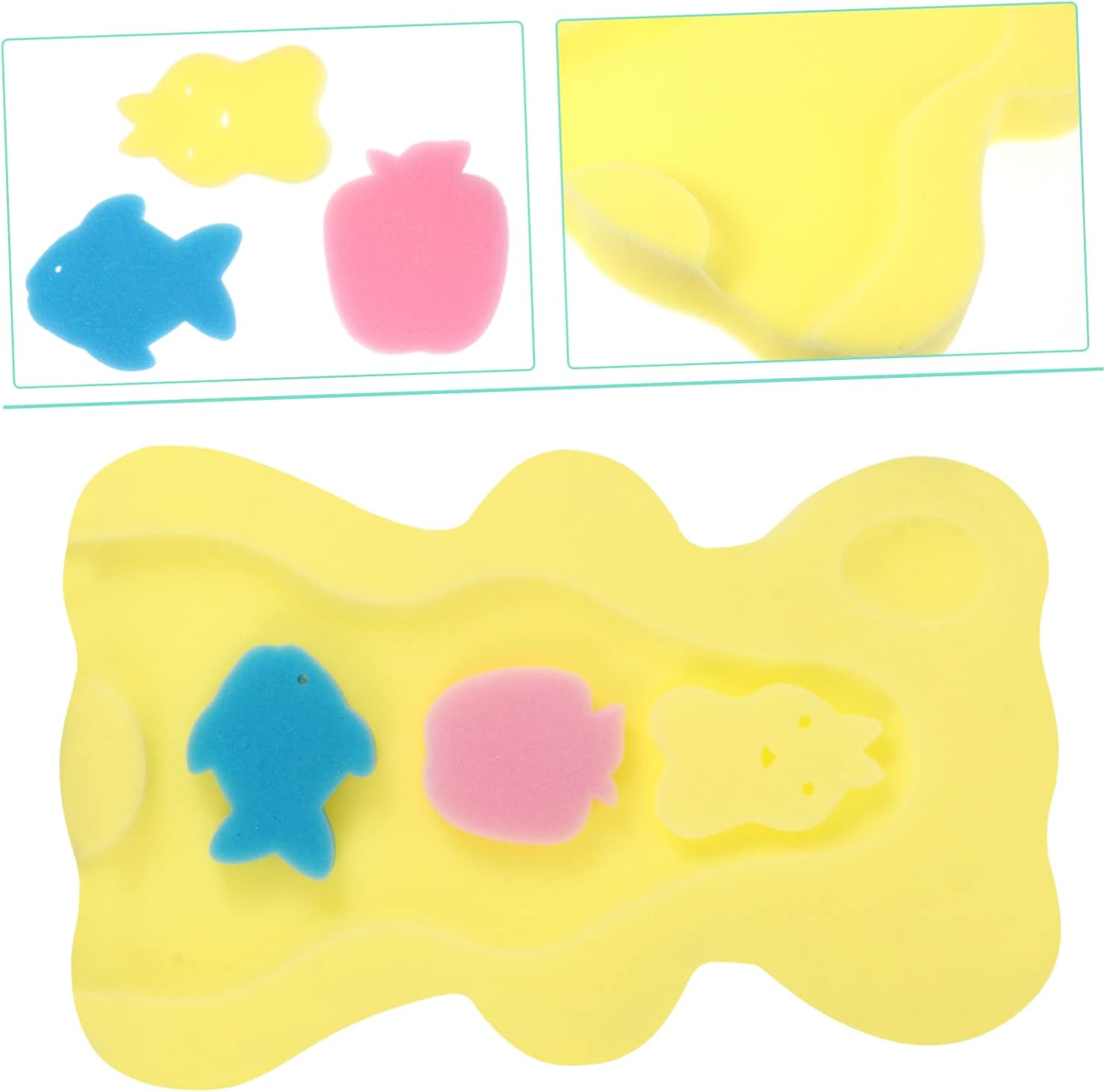 Non-Slip Bath Mat Sponge Cushion for Newborns