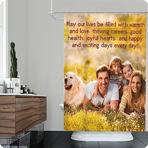 Custom Shower Curtain with Picture Photo Design for Bathroom