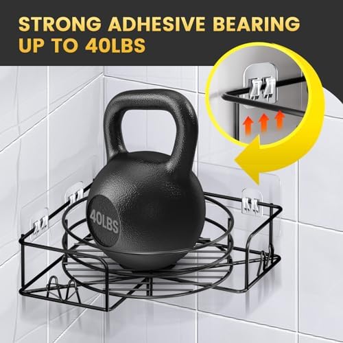 IUGOBI 2 Pack Corner Shower Caddy - Black