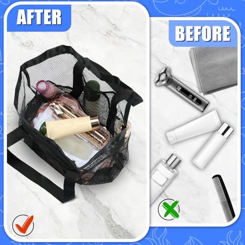 4 Pcs Foldable Mesh Shower Caddy Portable Beach Bag