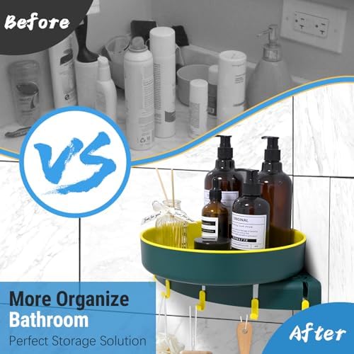 Sarzdras 360 Rotate Corner Shower Caddy Organizer