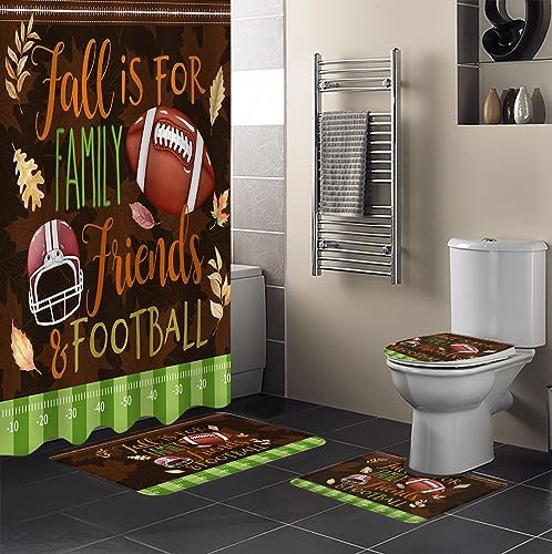 ZOE GARDEN Fall Thanksgiving Bathroom Set 36x72 Inches