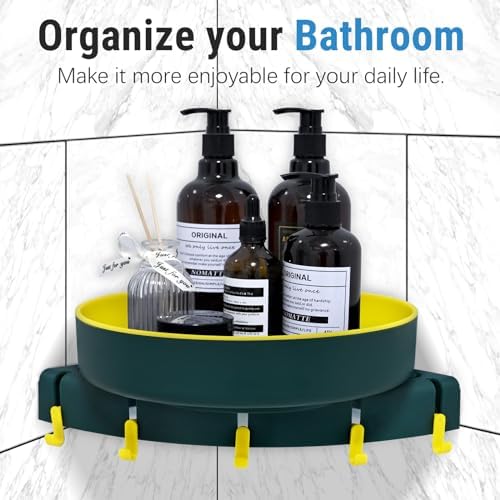 Sarzdras 360 Rotate Corner Shower Caddy Organizer