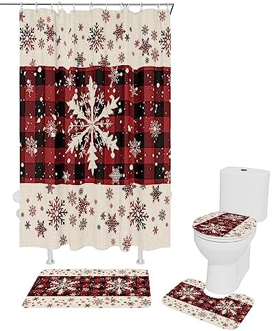 ZOE GARDEN Christmas Snowflake Bathroom Set