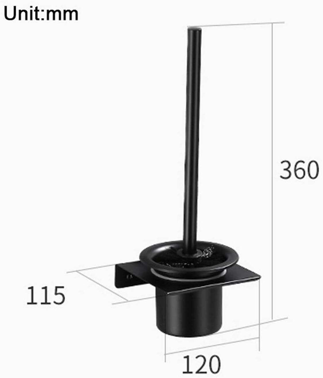 INPETS Toilet Brush Holder with Suction Cup