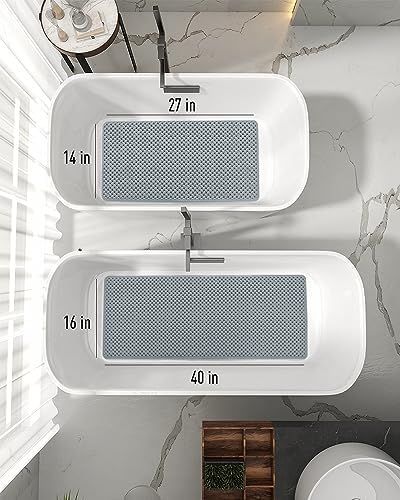 tchdio Non-Slip Bathtub Mat with Suction Cups and Drain Holes 1
