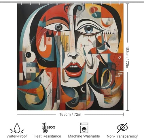 DAOWANGZUO Female Face Shower Curtain Set