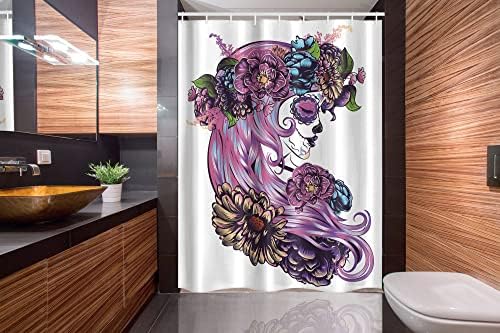 Ambesonne Gothic Stall Shower Curtain with Hooks 54 x 78 Purple Blue