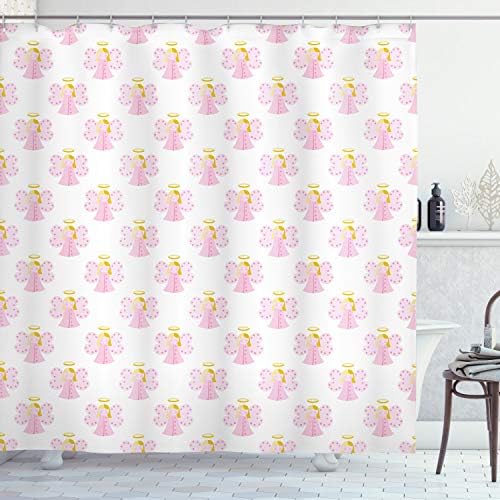 Ambesonne Angel Shower Curtain with Hooks