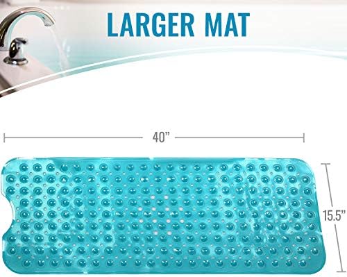 HealthSmart Extra Large Bath Mat with Suction Cups and Drain Holes