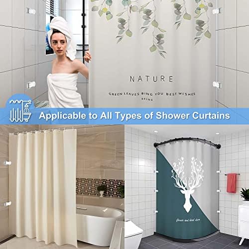 Kingwee Sunflower Shower Curtain Clips 4 Pack Grey