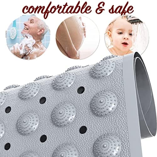 Non-Slip Bath Mat with Suction Cups for Shower Stall