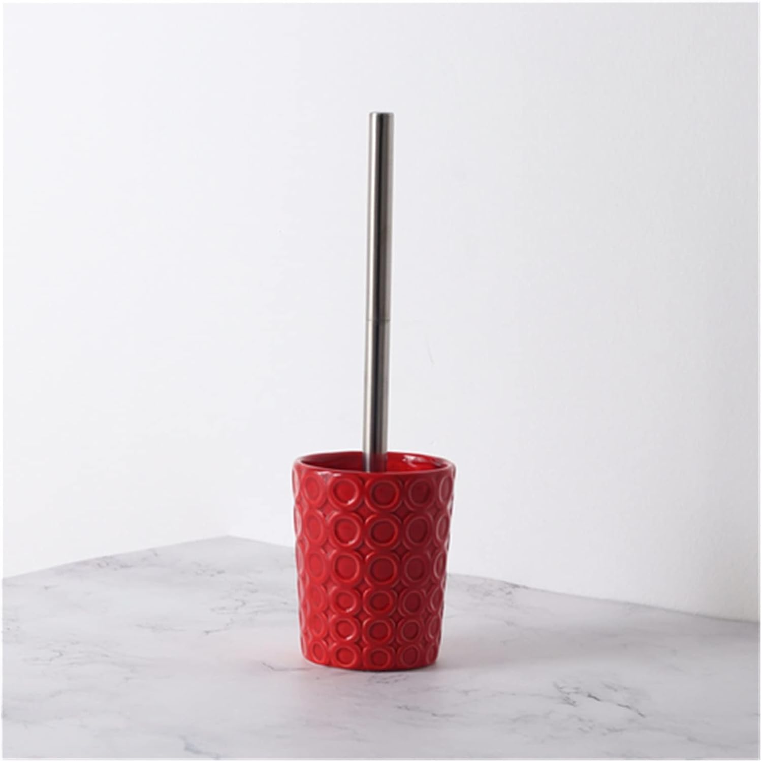 INPETS Toilet Brush Holder Set with Ceramic and Stainless Steel