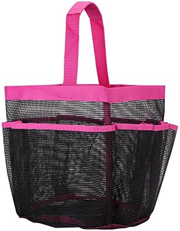 SIQITECHNO Mesh Shower Caddy with 8 Pockets Portable Tote Bag