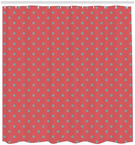 Ambesonne Abstract Shower Curtain Set Dark Pink and Sky Blue