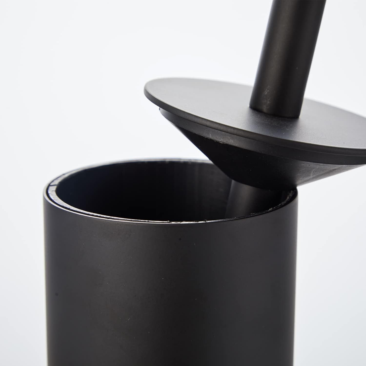 Luxury Freestanding Toilet Brush with Matte Black Finish