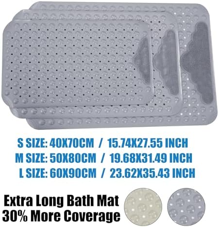 WANGRENL Non-Slip Bathtub Mat 2755 x 1574 Inches