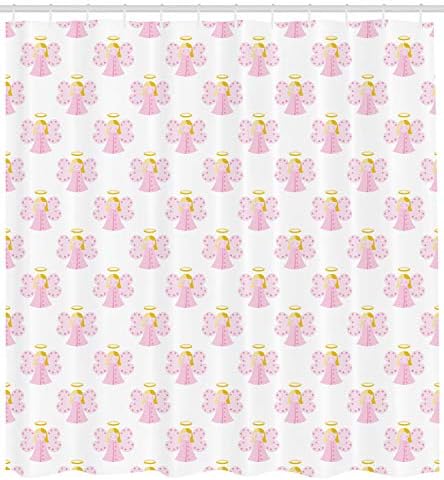 Ambesonne Angel Shower Curtain with Hooks