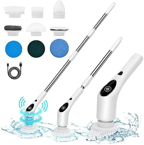 WYBQ Electric Spin Scrubber with Long Handle