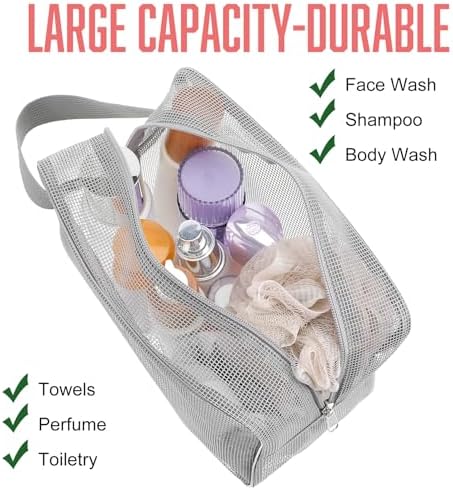 HJZHII Portable Mesh Shower Caddy with Handle