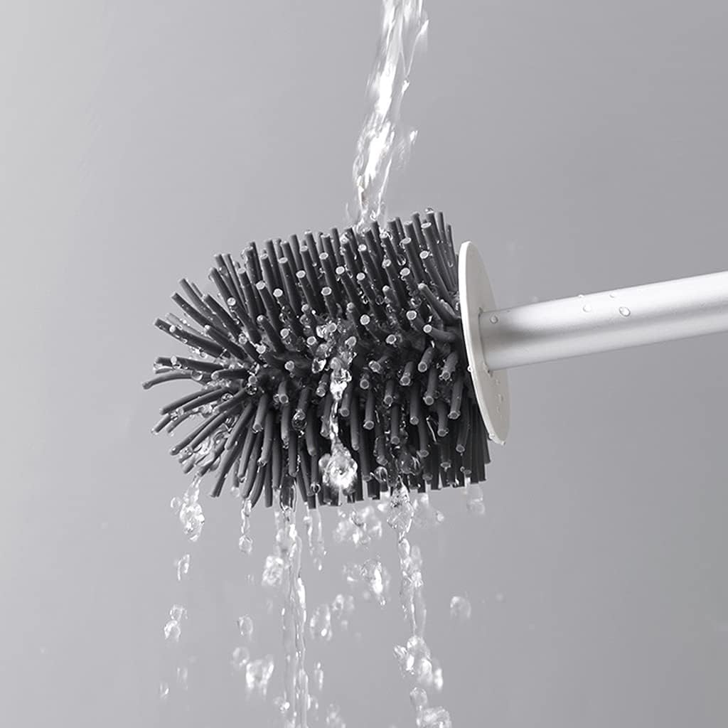 Luckxuan Toilet Brush Set with Holder 360 Cleaning