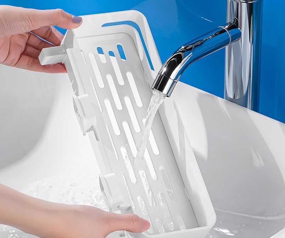 Shower Shelf Organizer Wall Mount Aluminum Caddy White