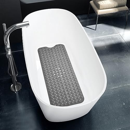 LDC Bath Mat 40x16 Grey with Suction Cups