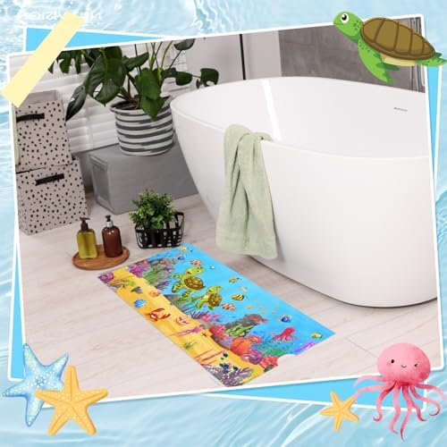 16 x 40 Sea Turtle Non-Slip Bath Mat with Cartoon Pattern 1
