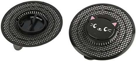 Qtqgoitem Round Black Drain Stopper 2pcs