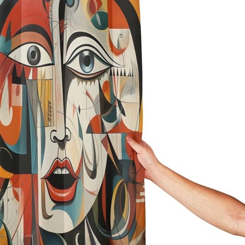 DAOWANGZUO Female Face Shower Curtain Set