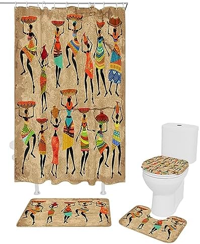 ZOE GARDEN African Women Bohemian Bathroom Set