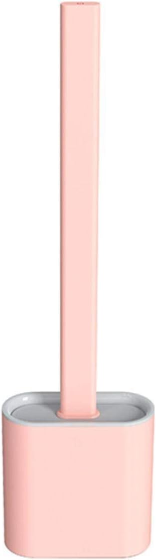MBETA Soft Rubber Toilet Brush with Long Handle and Wall Hanging Design
