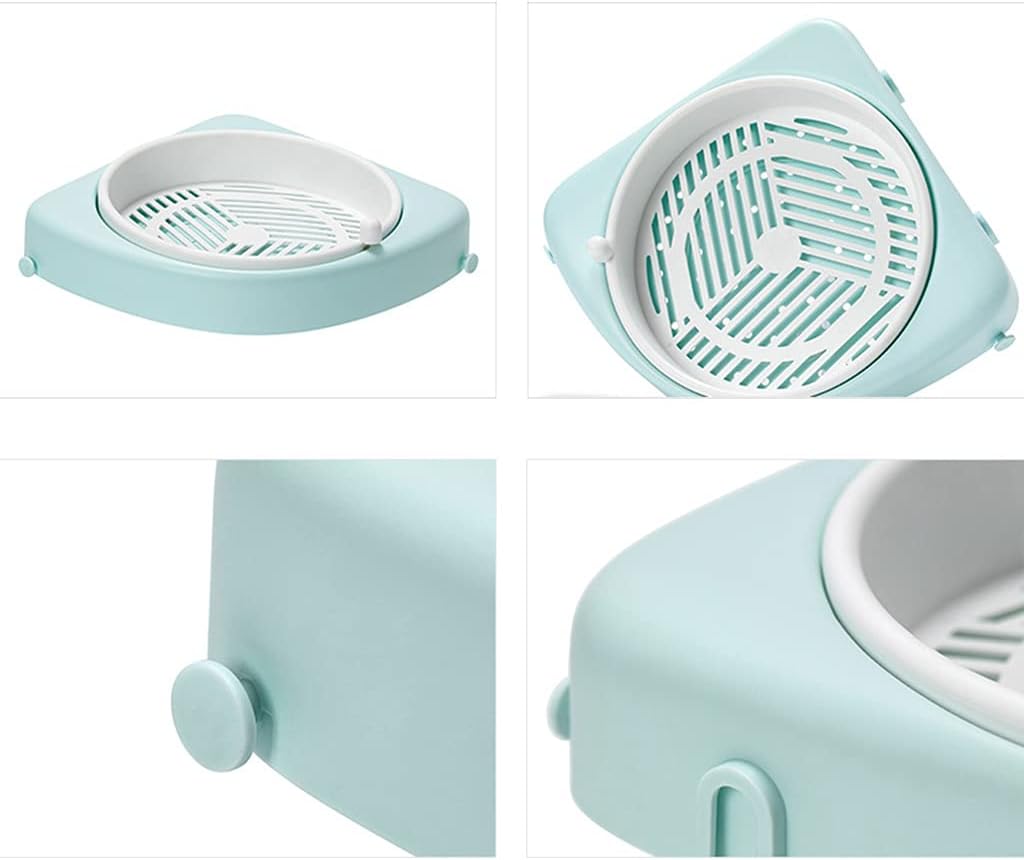 WISHNYMPH Wall-Mounted Rotating Shelf with Hooks Pink