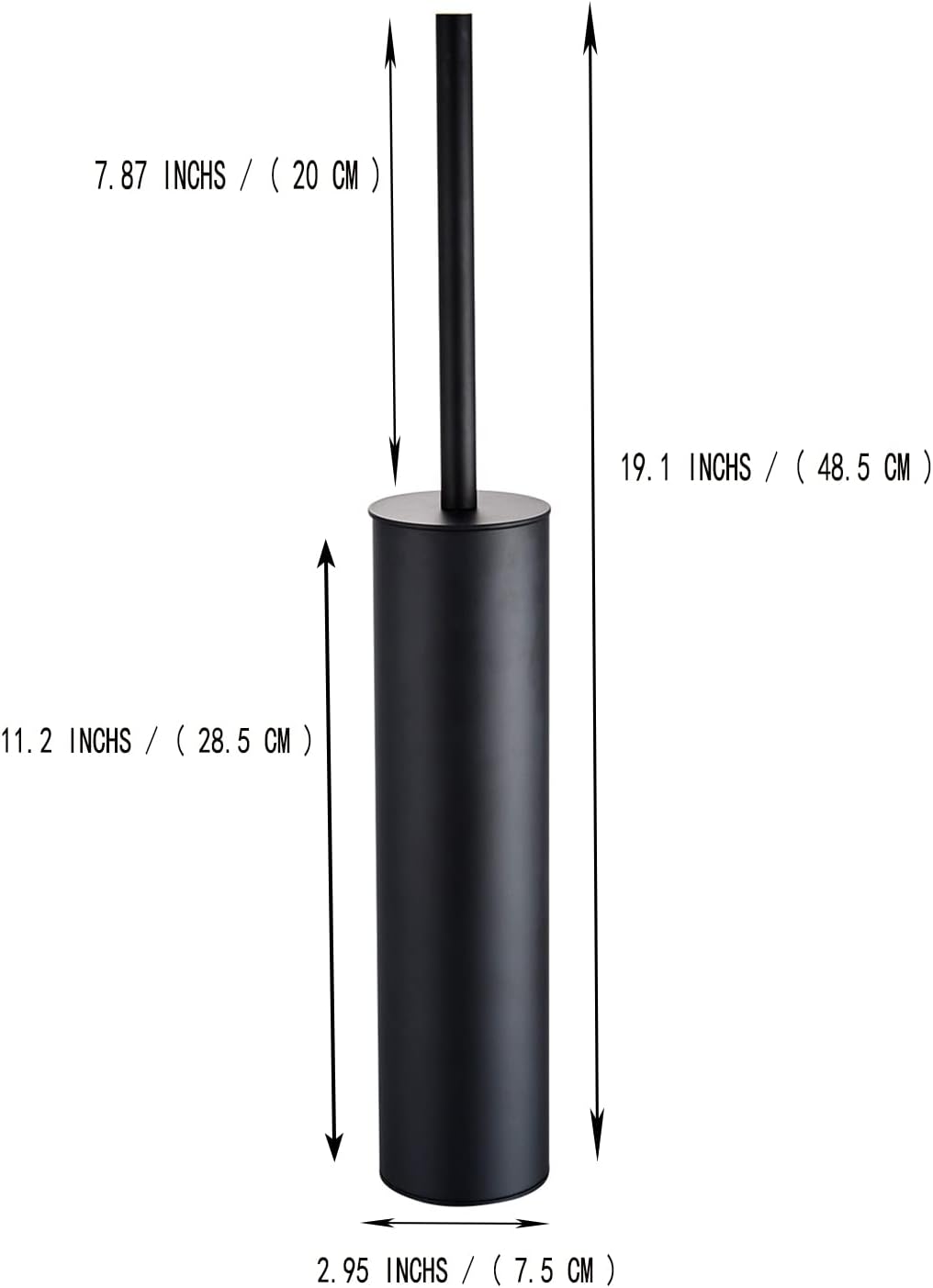 Luxury Freestanding Toilet Brush with Matte Black Finish