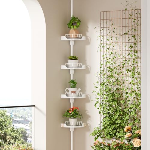 Shuang Qing 4-Tier Rotating Shower Caddy with Safety Guardrail