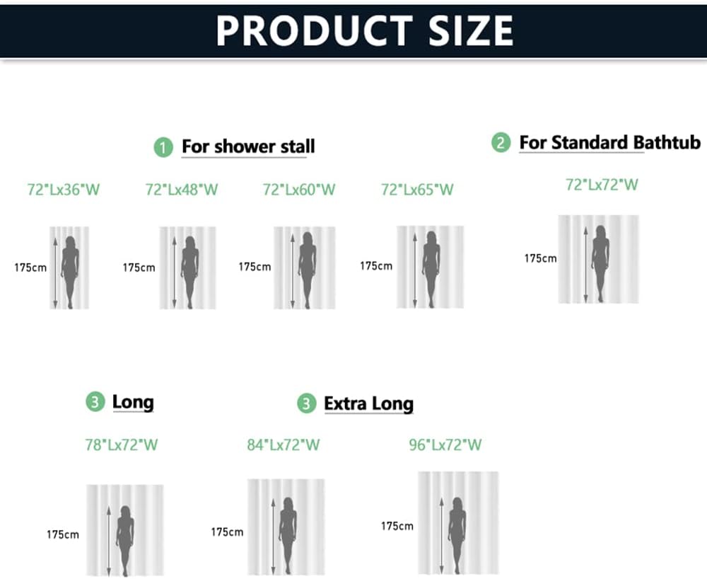 Eucalyptus Leaf Shower Curtain with 12 Hooks 1