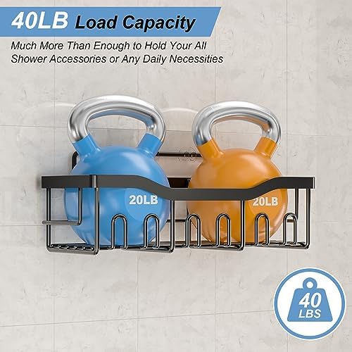 Phiaso 6 Pack Shower Caddy - Drill-Free Stainless Steel Organizer