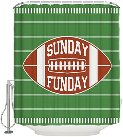 ZOE GARDEN American Football Shower Curtain Set