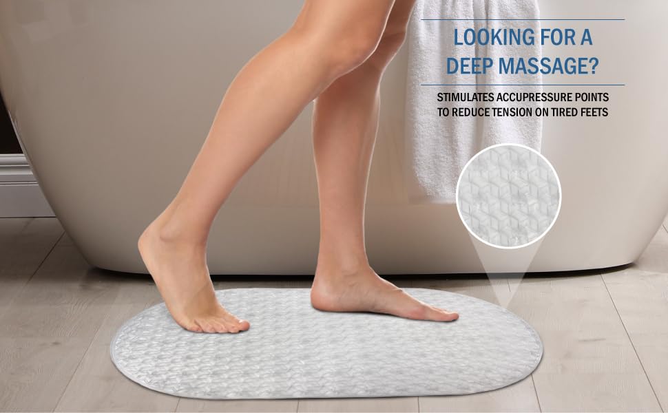 Splash Home Braid Weave Non-Slip Bathtub Mat