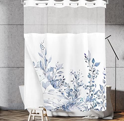 Tititex Serenity Lake Blue Eucalyptus Shower Curtain Set