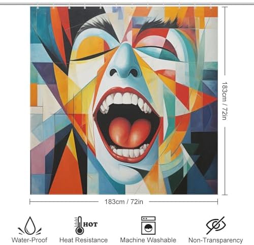 DAOWANGZUO Laughing Boy Shower Curtain Set 72x72in