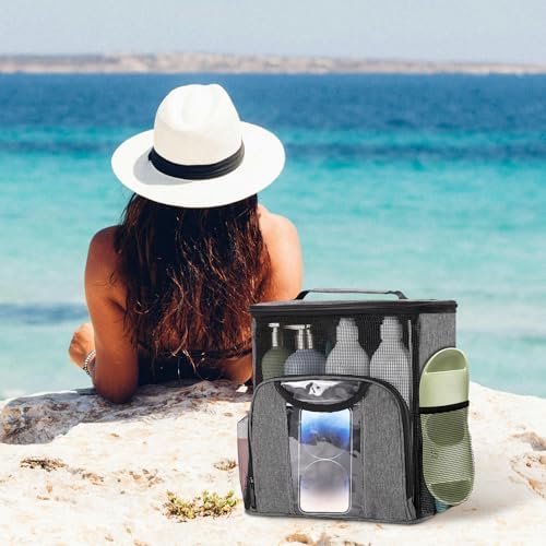 FURNIFE Mesh Shower Caddy Grey Dorm Room Essential