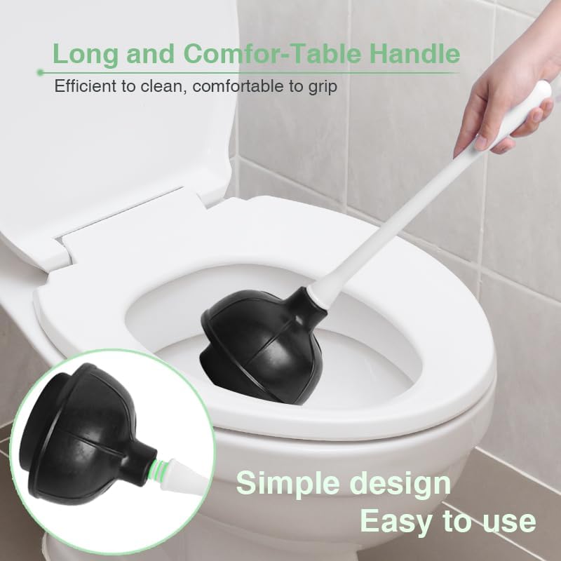 Innovatronic Toilet Plunger and Bowl Brush Set - White