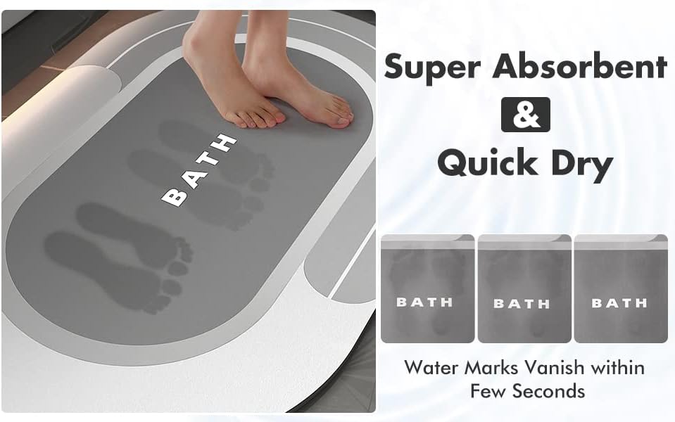 VG Home Essentials Super Absorbent Non-Slip Bath Mat 1