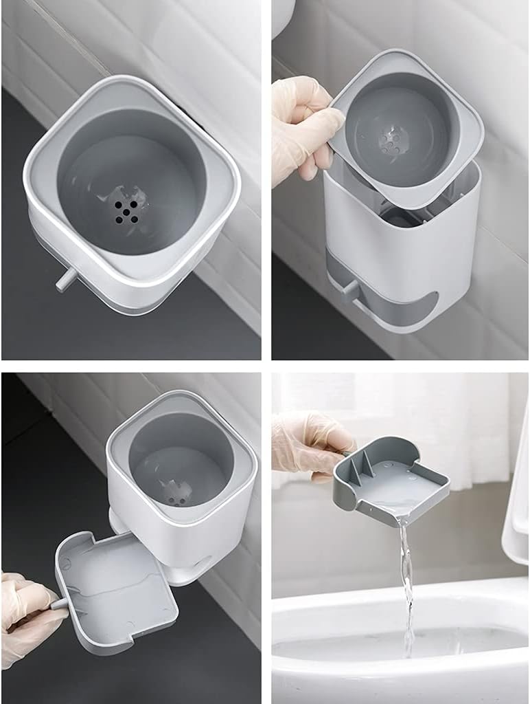 Luckxuan Toilet Brush Set with Holder 360 Cleaning