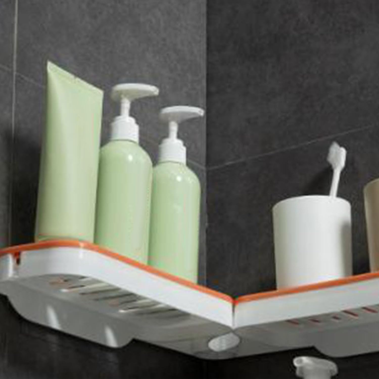 Tissting Foldable Corner Shelf for Bathroom Kitchen