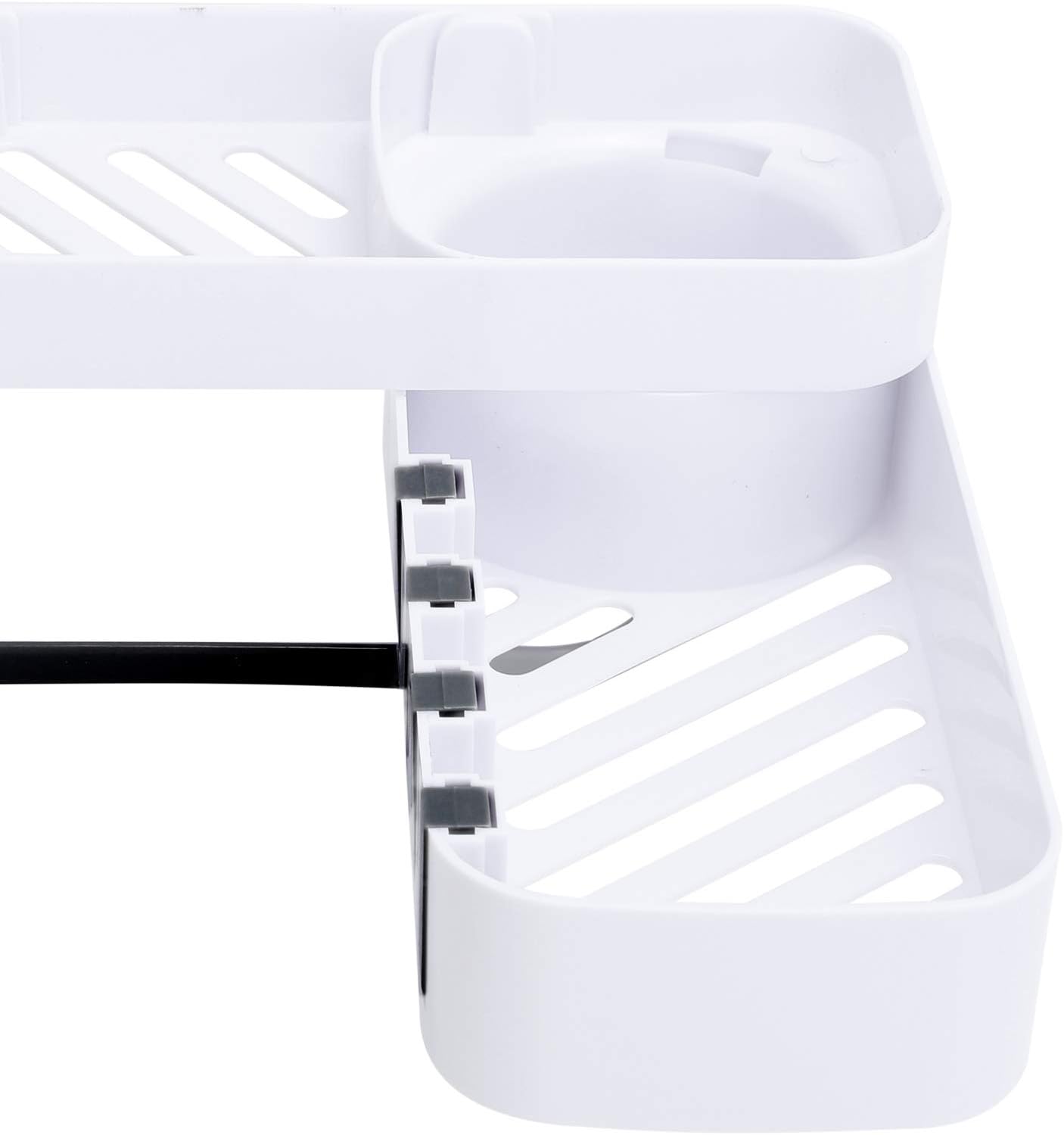 DriKou 180-Degree Rotatable Bathroom Corner Shelf