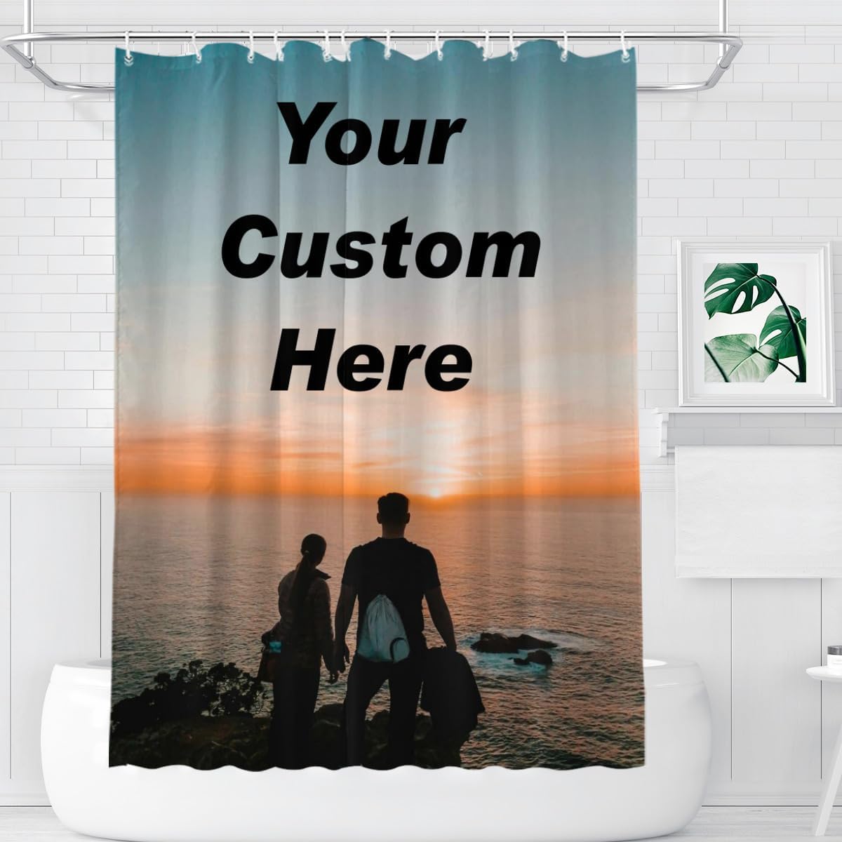 Customized Shower Curtain with Photo Personalization